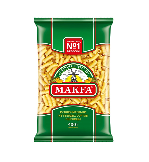 Макароны МАКФА гр. А 400 г Рожки *20