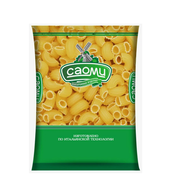 Макароны САОМИ гр.В 400 г Рожки рифленые *24