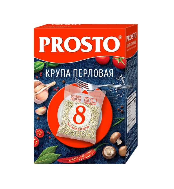 Перловка PROSTO 500 г (8 пакетиков)  в/с ТУ *12