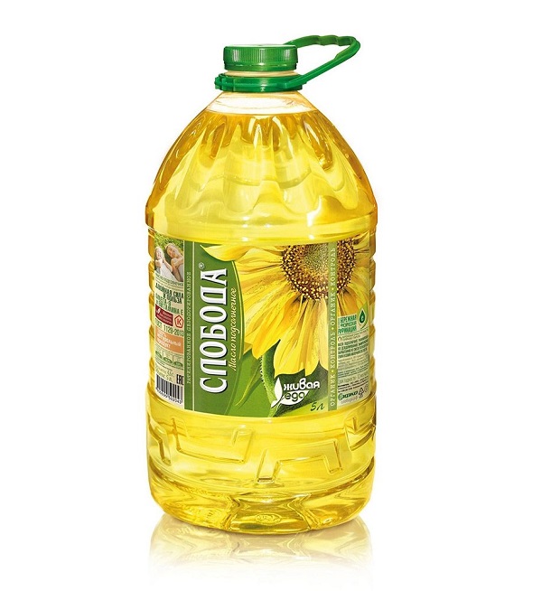 Масло подсолнечное СЛОБОДА 5 л рафинированное *3