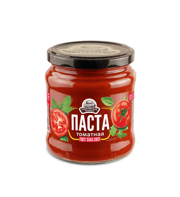 Паста томатная СЕМИЛУКСКАЯ ТРАПЕЗА 500 г ГОСТ *8