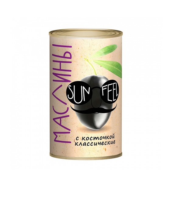 Маслины САН ФИЛ 300 мл черные с косточкой *12