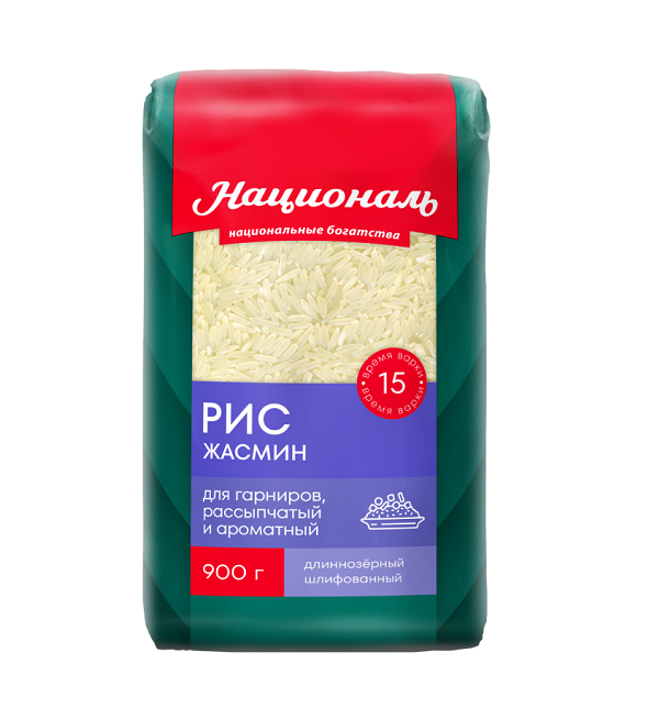 Рис НАЦИОНАЛЬ 900 г Жасмин 1с *12