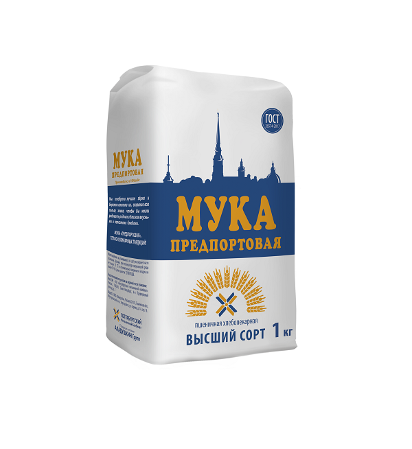 Мука ПРЕДПОРТОВАЯ 1 кг хлебопекарная в/с ГОСТ *10