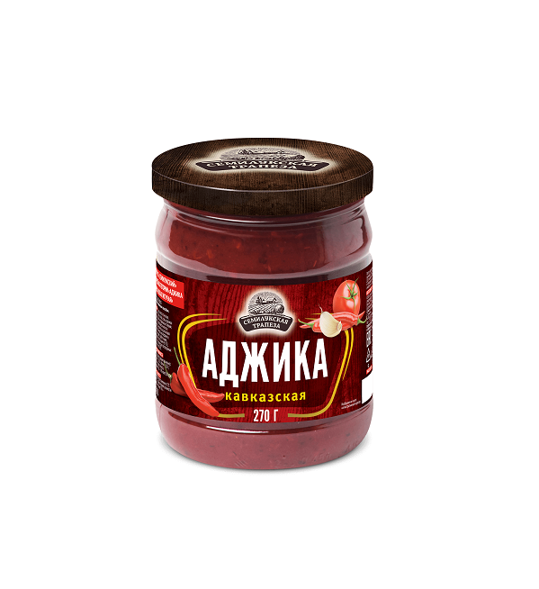 Аджика СЕМИЛУКСКАЯ ТРАПЕЗА 270 г Кавказская жгучая *10
