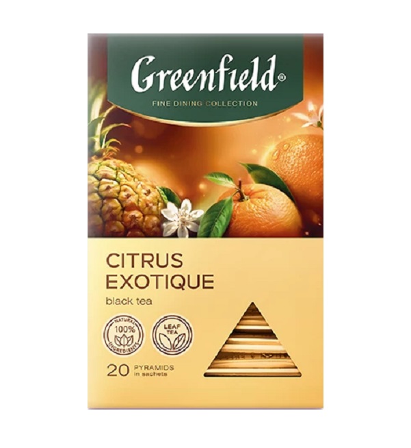 Чай ГРИНФИЛД 20 пирамидок Экзотик Цитрус *8