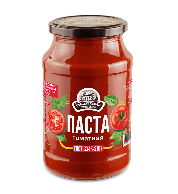 Паста томатная СЕМИЛУКСКАЯ ТРАПЕЗА 1000 г ГОСТ *6