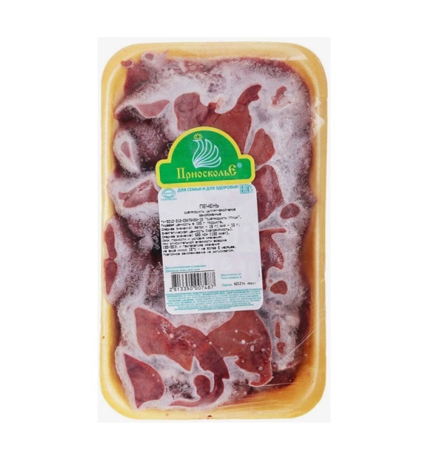 Печень куриная (подложка) ~ 1 кг (Приосколье)