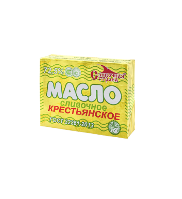 Масло КРЕСТЬЯНСКОЕ 180 г 72,5% (Сливочная страна) *12