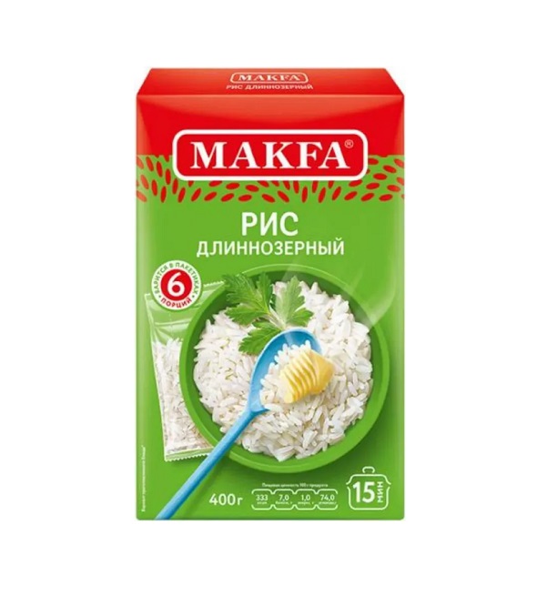 Рис МАКФА 400 г (6 пак) длинный *9