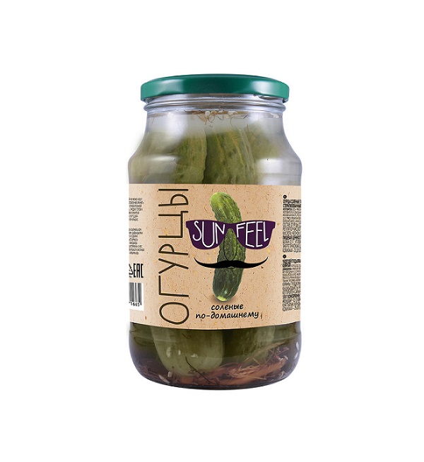 Огурцы САН ФИЛ 920мл/900г/450г соленые по-домашнему ТУ ТВИСТ СБ (Россия) *6