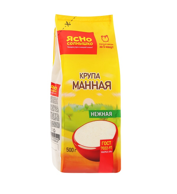 Манка ЯСНО СОЛНЫШКО 500 г Нежная ГОСТ *10