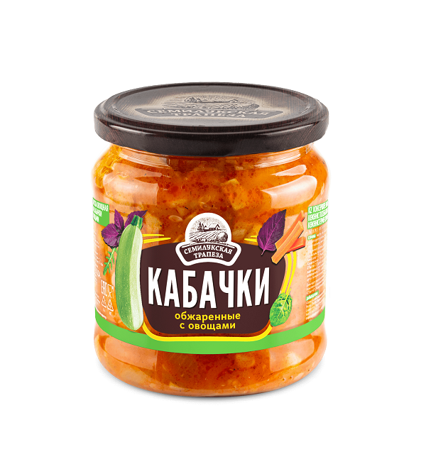 Кабачки СЕМИЛУКСКАЯ ТРАПЕЗА 460 г обжаренные с овощами с/б *8