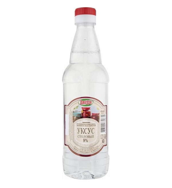 Уксус КОМИСКОМ 0,5 л Столовый 9% пл/б *12