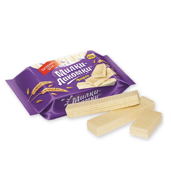 Вафли МИЛКИ-ЛАКОМКИ 450 г ПКФ *8