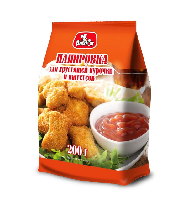 Панировка "PR.PRESTON" 200 г для хрустящей курочки и наггетсов *35