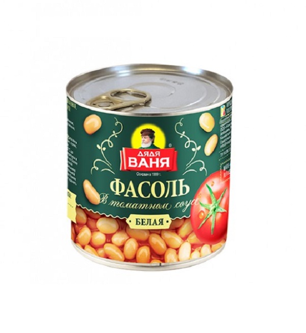 Фасоль ДЯДЯ ВАНЯ 400 г Белая в томатном соусе *12