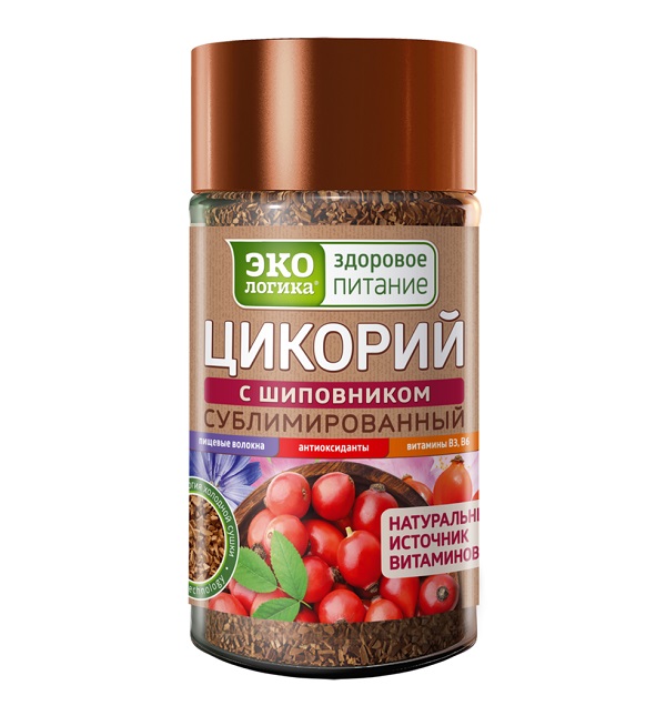 Цикорий ЭКОЛОГИКА 85 г натуральный с шиповником с/б *15