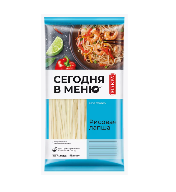 Макароны МАКФА гр. А 200 г Лапша рисовая *20