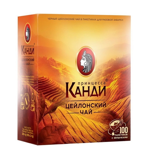 Чай ПРИНЦЕССА КАНДИ 100 пакетиков с ниткой *18