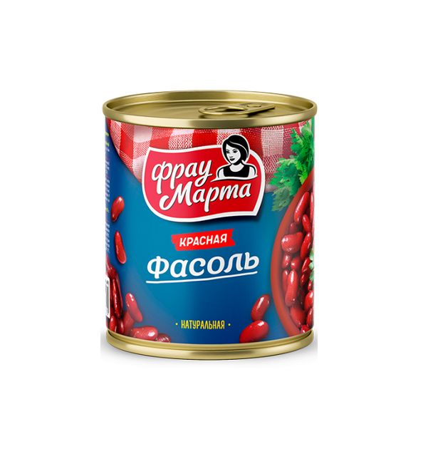 Фасоль ФРАУ МАРТА 310 г красная в собственном соку *15