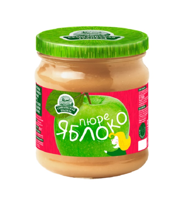 Пюре фруктовое СЕМИЛУКСКАЯ ТРАПЕЗА 470 г Яблочное с/б *8