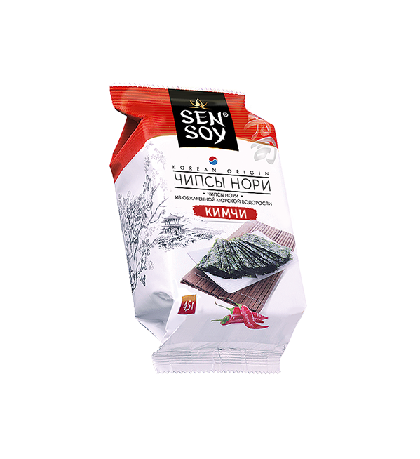 Чипсы Нори СЭН СОЙ 4,5 г Кимчи *18