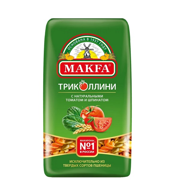 Макароны МАКФА гр.А 450 г Триколлини спирали *14
