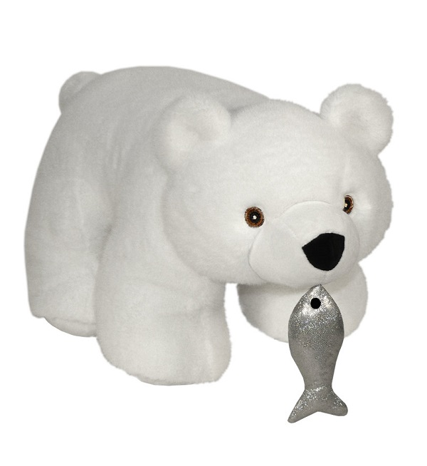 Набор кондитерский № 330 Мягкая игрушка Белый Медведь с Рыбкой, 300 г