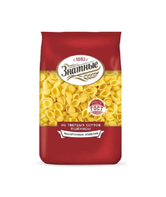 Макароны ЗНАТНЫЕ гр.А 400 г Ракушки *20