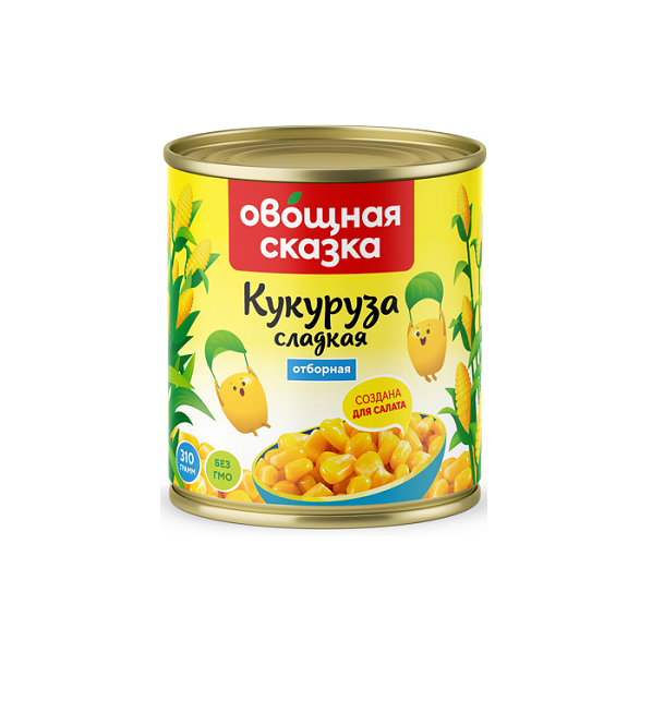 Кукуруза консервированная ОВОЩНАЯ СКАЗКА 310 г *15
