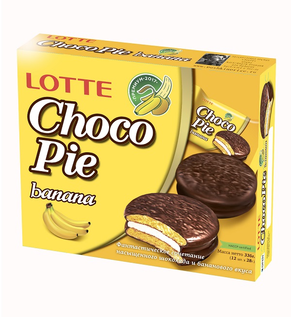 Пирожное ЧОКОПАЙ с ароматом банана (Лотте) 336 г *8