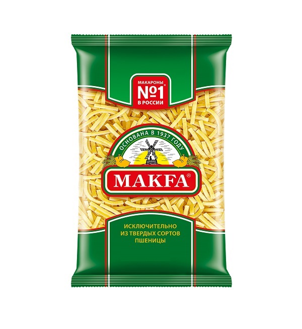 Макароны МАКФА гр.А 450 г Лапша *20