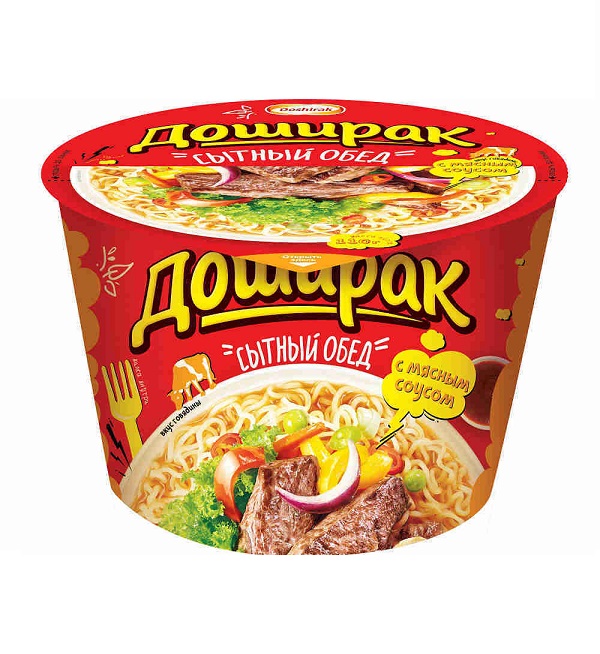 Лапша быстрого приготовления ДОШИРАК Сытный обед 110 г со вкусом говядины *16