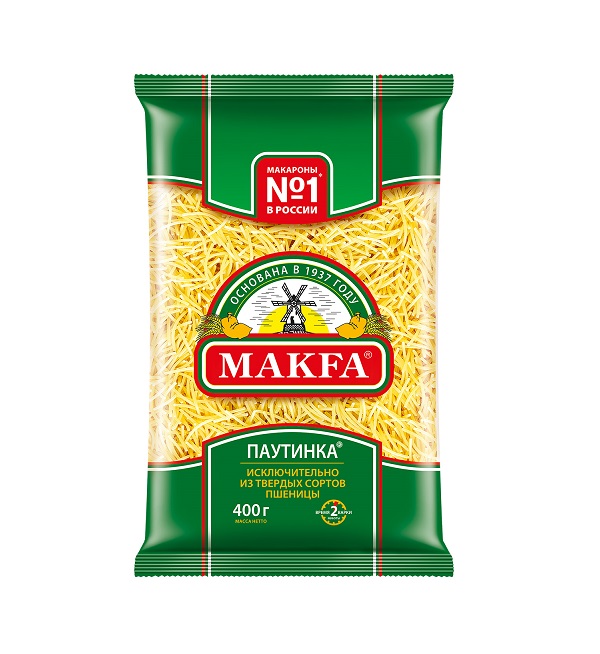 Макароны МАКФА гр. А 400 г Паутинка вермишель *20