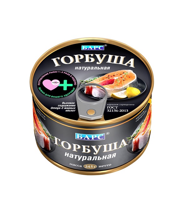 Горбуша БАРС 245 г натуральная ГОСТ *24