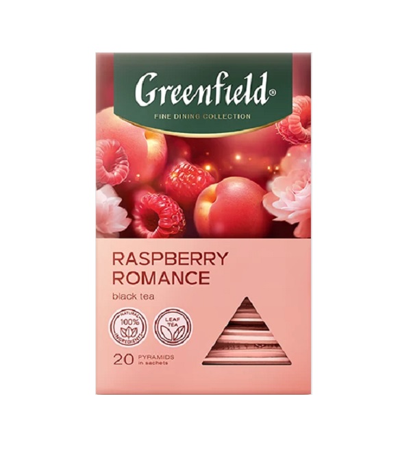 Чай ГРИНФИЛД 20 пирамидок Распберри Романс черный *8