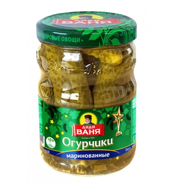Огурцы ДЯДЯ ВАНЯ 950 г маринованные с/б *6