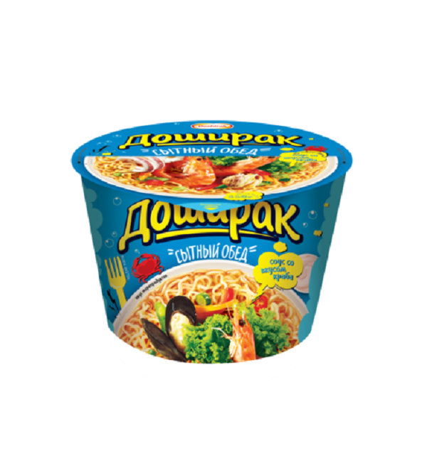 Лапша быстрого приготовления ДОШИРАК Сытный обед 110 г со вкусом морепродуктов