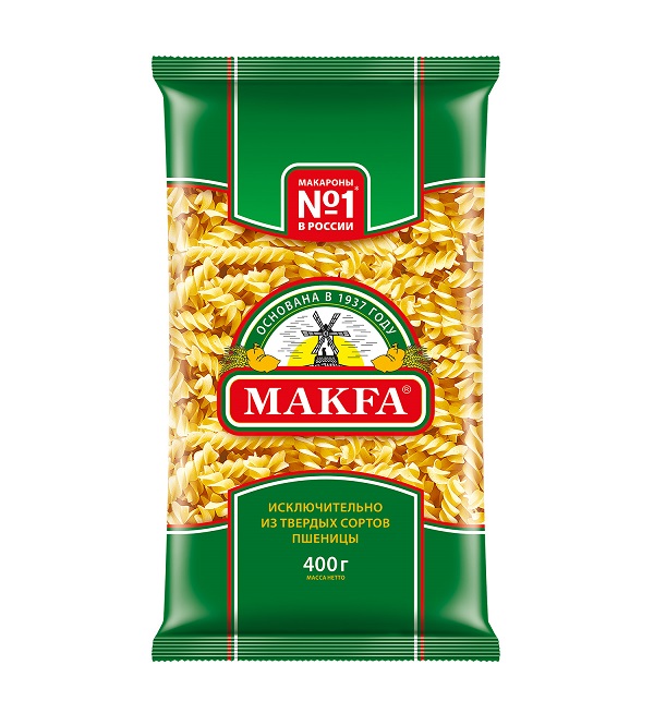 Макароны МАКФА гр. А 400 г Спиральки *20