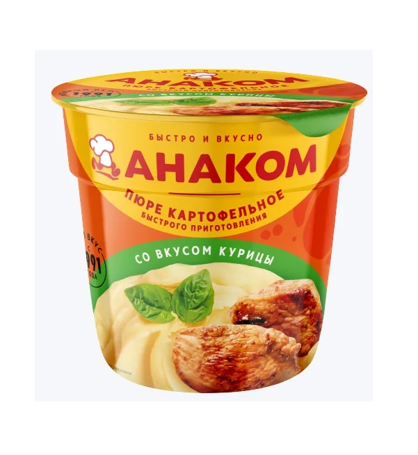 Пюре быстрого приготовления АНАКОМ 40 г со вкусом курицы *24
