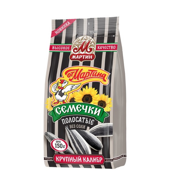 Семечки ОТ МАРТИНА 150 г Полосатые отборные обжаренные без соли *32