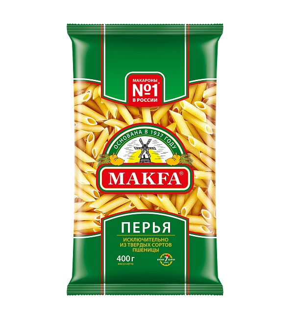 Макароны МАКФА гр. А 400 г Перья любительские *20