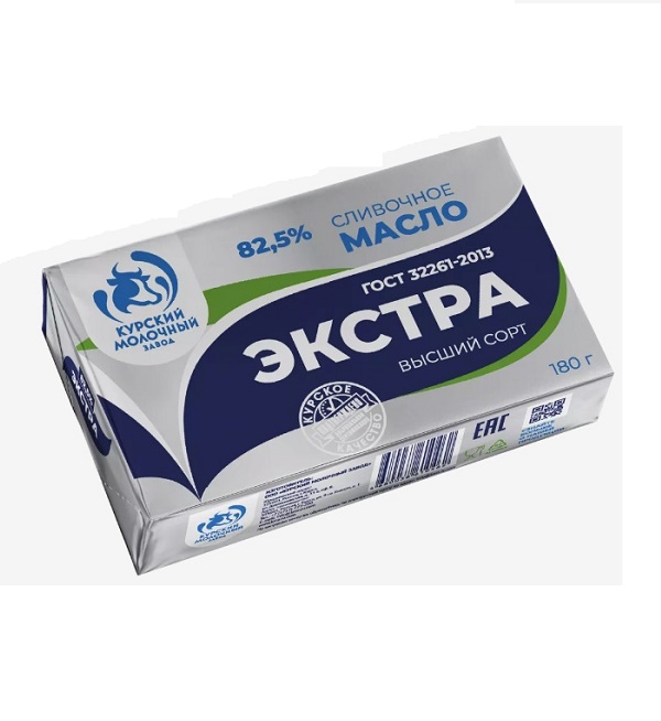 Масло ТРАДИЦИОННОЕ 180 г 82,5% Экстра (Курский Молочный Завод) *20