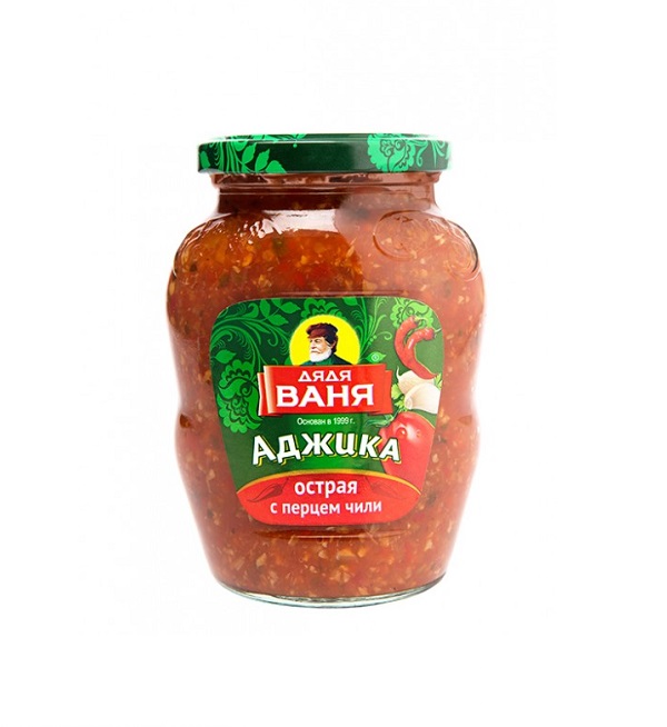 Аджика ДЯДЯ ВАНЯ 370 г острая с перцем чили *12